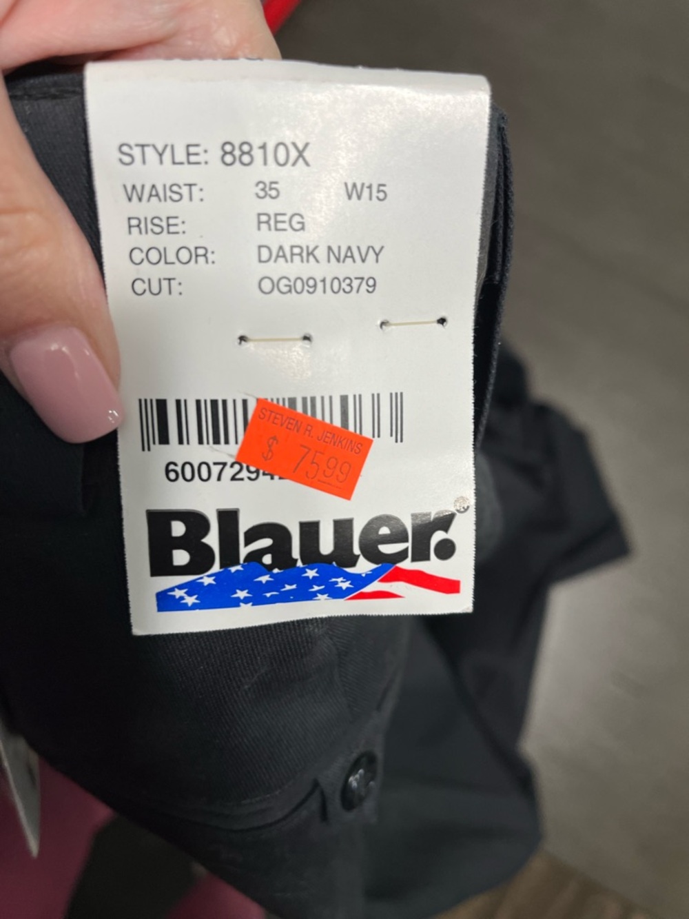 Blauer Tactical Cargo Pants 35x36 Dark Navy NWT Style 8810X Work Utility - Picture 6 of 6